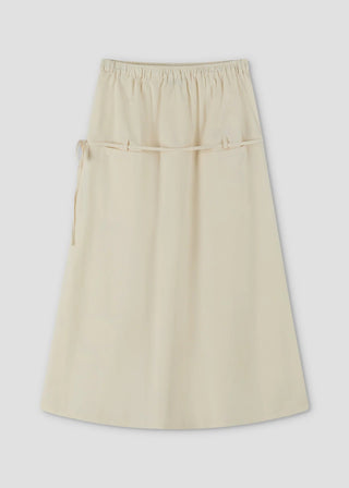 Loop Pocket Skirt, White