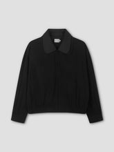 Load image into Gallery viewer, Collared Zip Jacket, Black Contrast
