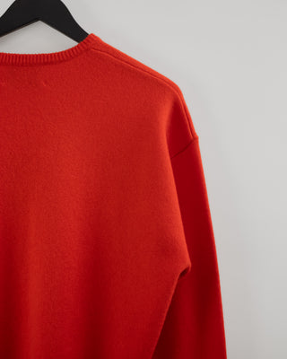 Artemis Cashmere Sweater, Red Orange