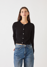 Load image into Gallery viewer, Josie Cotton Linen Cardigan, Black

