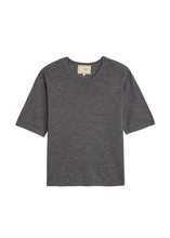 Load image into Gallery viewer, Remy Superfine Cashmere Top, Charcoal Heather

