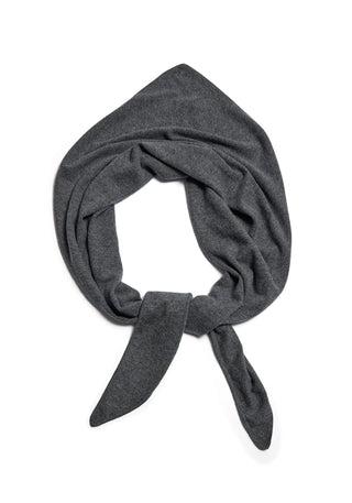 Ruri Large Cashmere Bandana, Dark Heather Grey