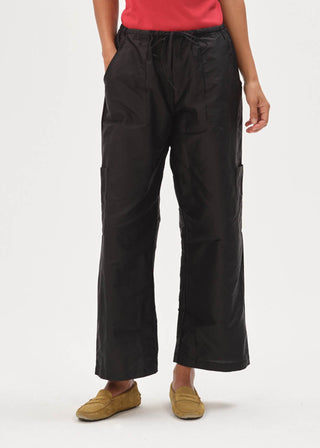 The Taffeta Drawstring Cargo Pant, Jet