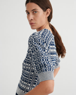 Film Top, Navy Check