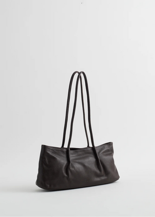 Frances Baguette, Espresso Pebbled Leather