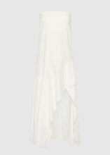 Load image into Gallery viewer, Oxford Strapless Asymm Dress, White
