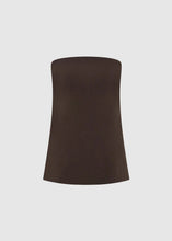 Load image into Gallery viewer, Strapless Rouleau Tie Top, Bark
