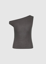 Load image into Gallery viewer, Fine Jersey Asymm Top, Soot
