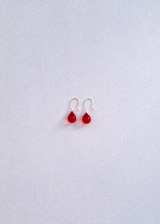 Gota Mini Earrings, Red