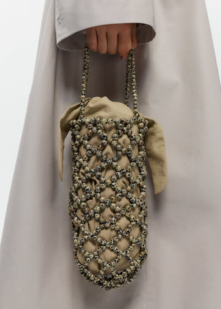 Handmade Beaded Bag, Dalmata