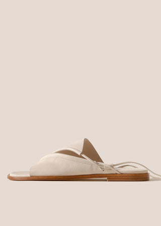 Clava Ankle Lace, Shiny Cream