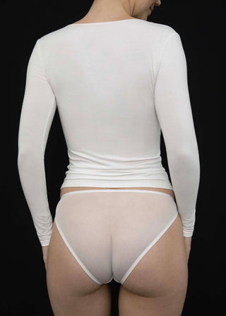 Recline V Long Sleeve, Natural