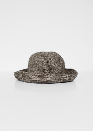 Crochet Brim Hat, Rock Marl