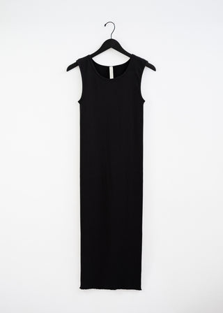 Ruffle Rib Dress, Black