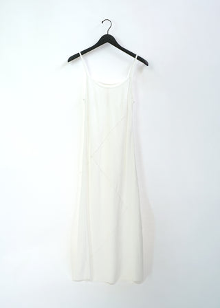 Bias Slip Dress, White
