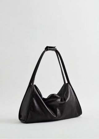 Lazaro Bag, Black Pebbled Leather