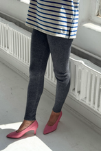 Load image into Gallery viewer, Cashmere Ribbed Leggings, Charcoal
