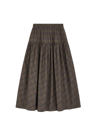 Lili Skirt, Green/Red Check