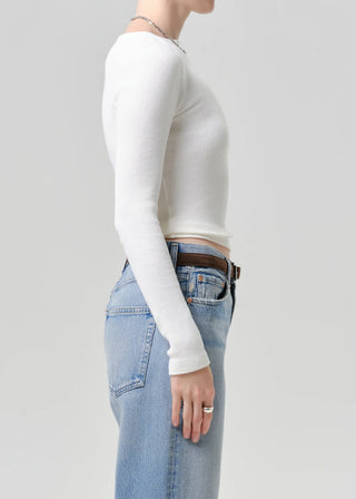 Long Sleeve Baby Waffle Tee, Pashmina