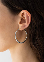 Load image into Gallery viewer, Momento Large Hoops, Sterling Silver
