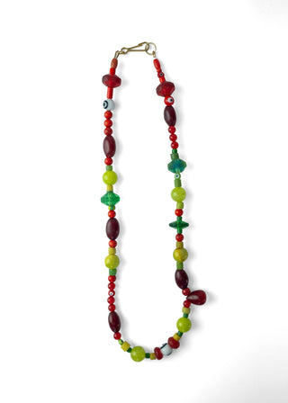 Necklace #1, Red and Green