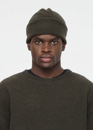 Merino Beanie, Olive Brown