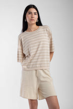 Load image into Gallery viewer, Extrafine Knit Tee, Stripe
