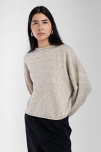 Load image into Gallery viewer, Rolled Sweater, Speckle Cream
