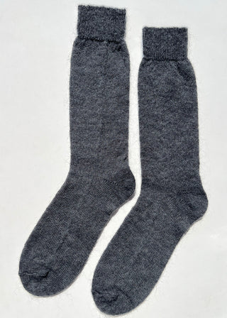 Mohair Veil Socks, Charcoal
