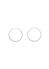 Load image into Gallery viewer, Momento Large Hoops, Sterling Silver
