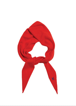 Nessa Small Cashmere Bandana, Red Orange