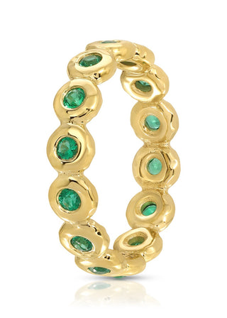 Nesting Gem Eternity Ring, Emerald