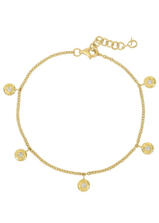 Nesting Gem Bracelet, Five Diamond