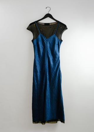 Yasmin Dress, Navy Crinkle