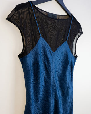 Yasmin Dress, Navy Crinkle