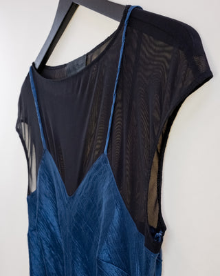 Yasmin Dress, Navy Crinkle
