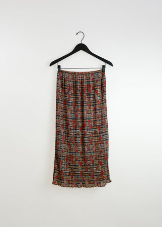 Hiroko Skirt, Rose Plaid