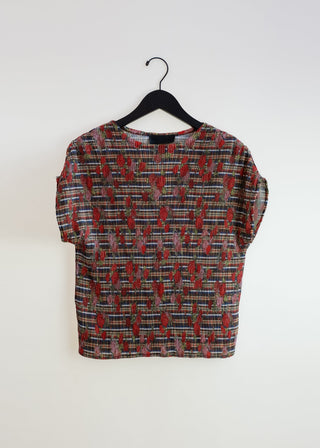 Nico Top, Rose Plaid
