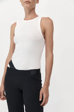 Load image into Gallery viewer, Organic Cotton Asymmetric Tank, White
