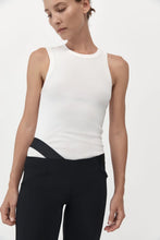 Load image into Gallery viewer, Organic Cotton Asymmetric Tank, White
