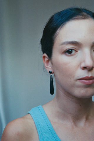 Maryam Earrings, Black