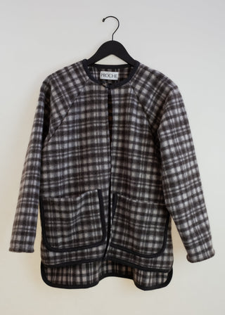 Brushed Plaid Chore Coat, Chocolate