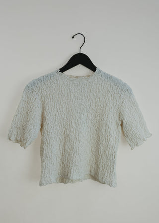 Smocked Baby Tee, Ivory