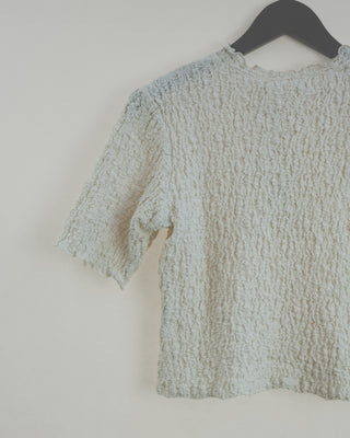 Smocked Baby Tee, Ivory