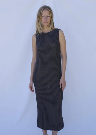 Rae Knit Dress, Charcoal