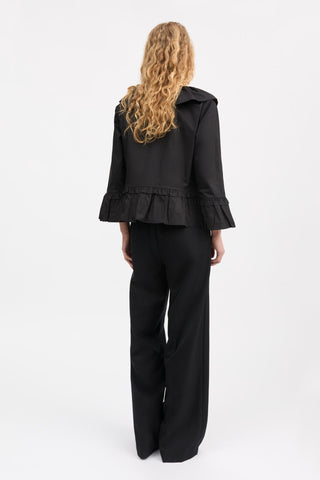 Rimini Flounce Blouse, Black