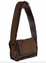 Load image into Gallery viewer, Minerva Bag, Mole Silver Tip Shearling
