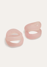 Load image into Gallery viewer, Set of 2 Resin Napkin Rings, Rose Quartz
