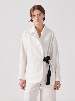 Wrap Ari Jacket, Chalk