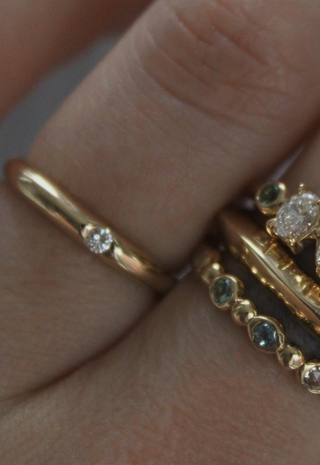 Diamond Barnes Ring, Yellow Gold